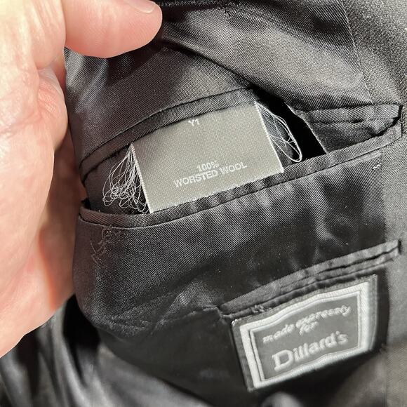 Yves Saint Laurent Mens 44L Pinstripe 100% Worsted Wool Blazer Sport Coat VTG - Picture 9 of 14